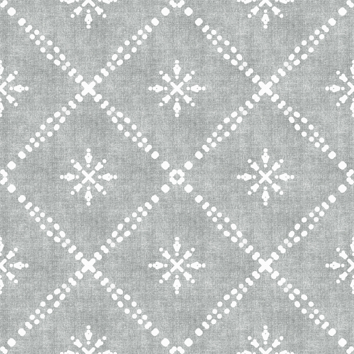Boho Dotted Lattice Grunge Grey Clouds Wallpaper⁠