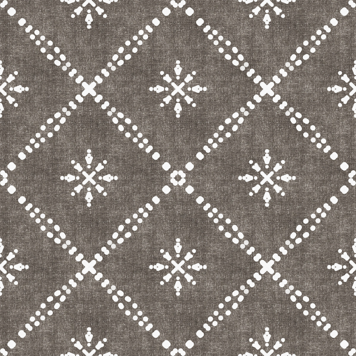 Boho Dotted Lattice Grunge Dark Bark Wallpaper⁠ in your room — zoomed