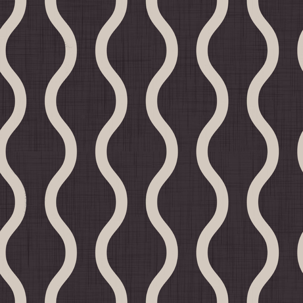 Cozy Scandi Folk Charcoal Warm Linen - Craft Stripe Wallpaper⁠ in your room — zoomed