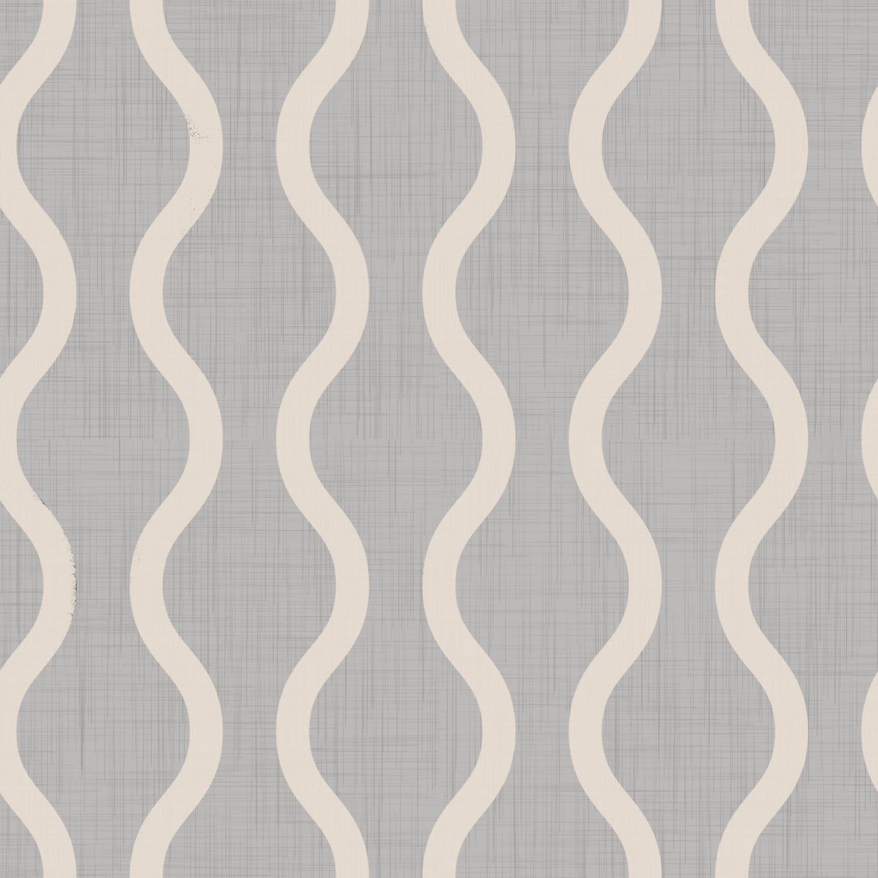 Cozy Scandi Folk Wavy Stripe Warm Linen - Craft Stripe Wallpaper⁠