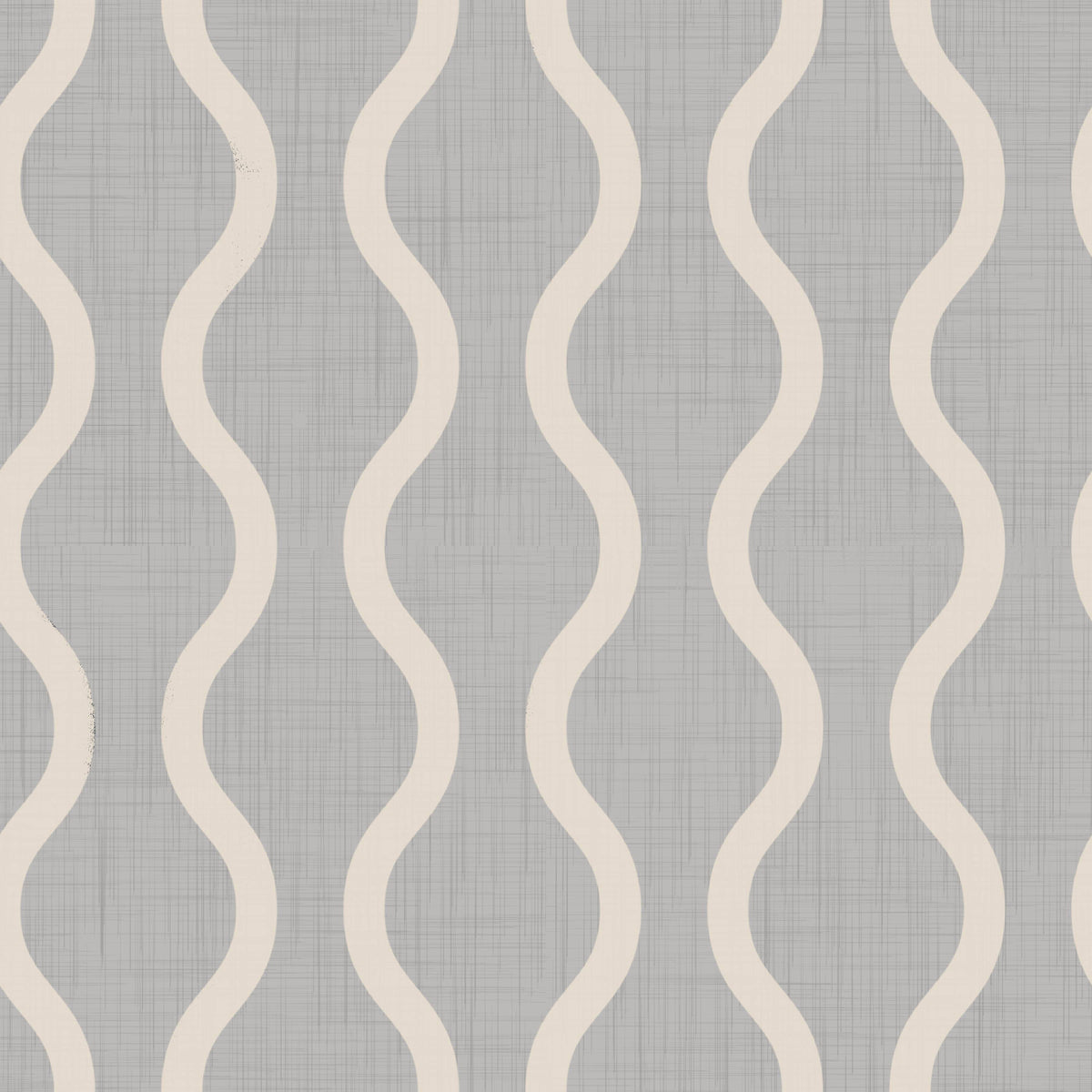 Cozy Scandi Folk Wavy Stripe Warm Linen - Craft Stripe Wallpaper⁠ in your room — zoomed