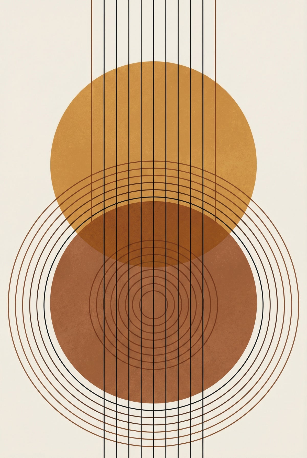 Earthy Harmony Wall Mural in your room — zoomed