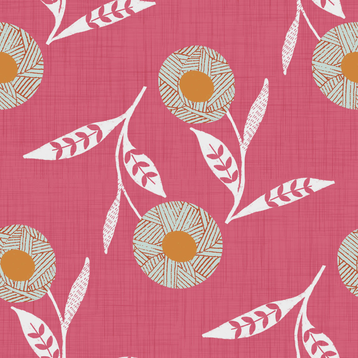 Cozy Scandi Flower Rose Clay - Craft Botanical Wallpaper⁠