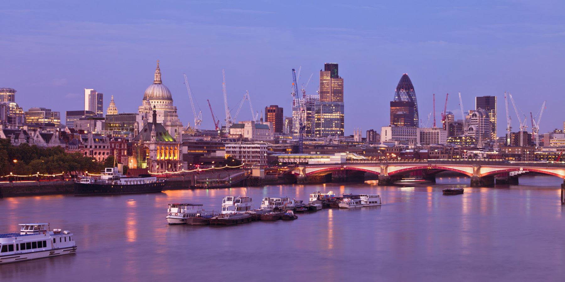Dusk on the Thames Wall Mural