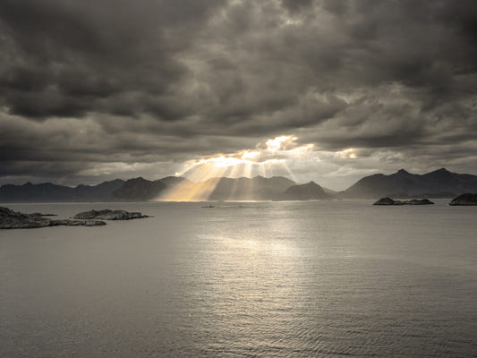 Sunset of Norwegian Fjord Wall Mural