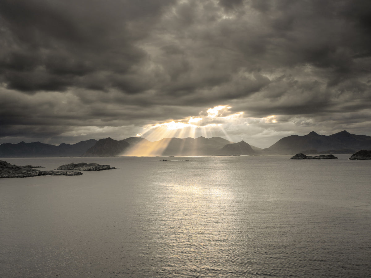 Sunset of Norwegian Fjord Wall Mural