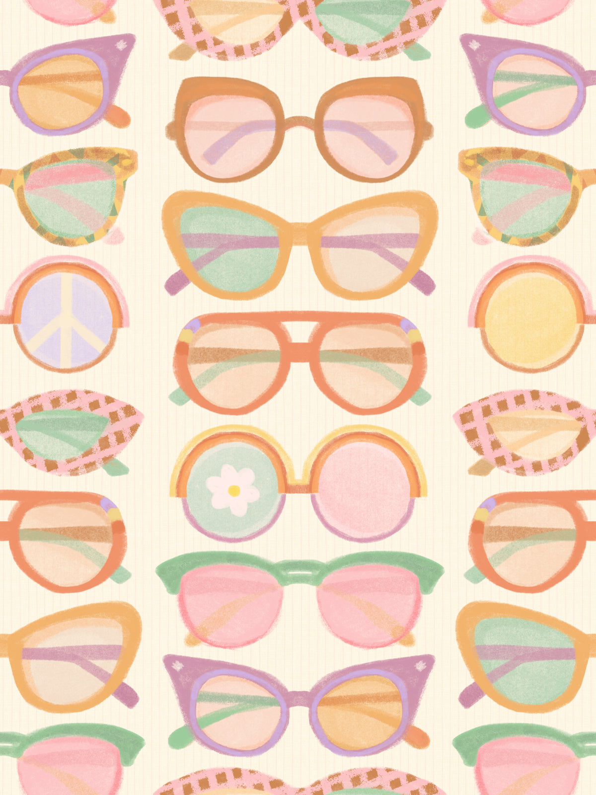 Shades of Cool  -  Mid-Mod Summer Muted Tones Wallpaper⁠