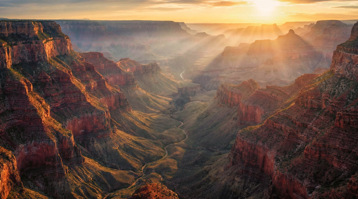 Canyon Sunrise Majesty Wall Mural in your room — zoomed