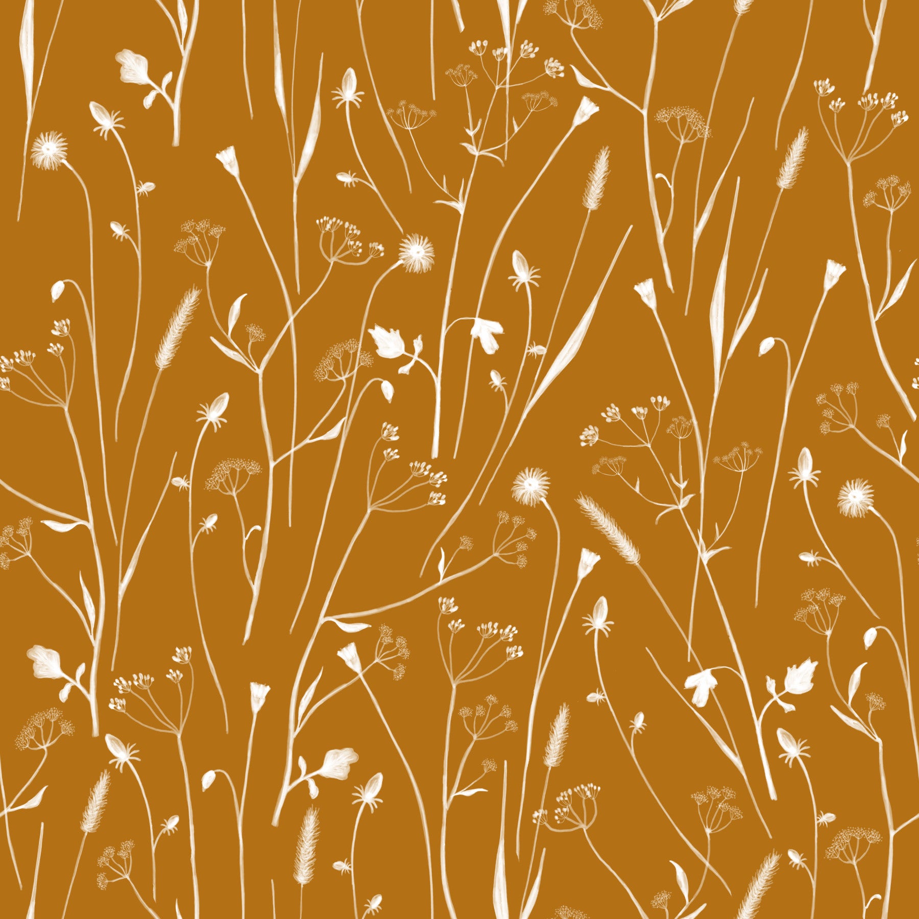 Homeland Floral Golden Wallpaper⁠
