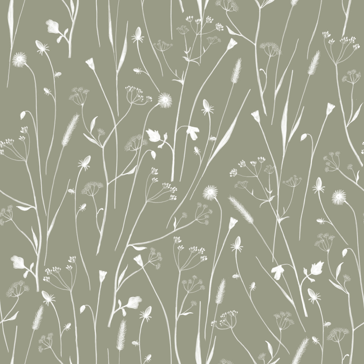 Homeland Floral Sage Wallpaper⁠