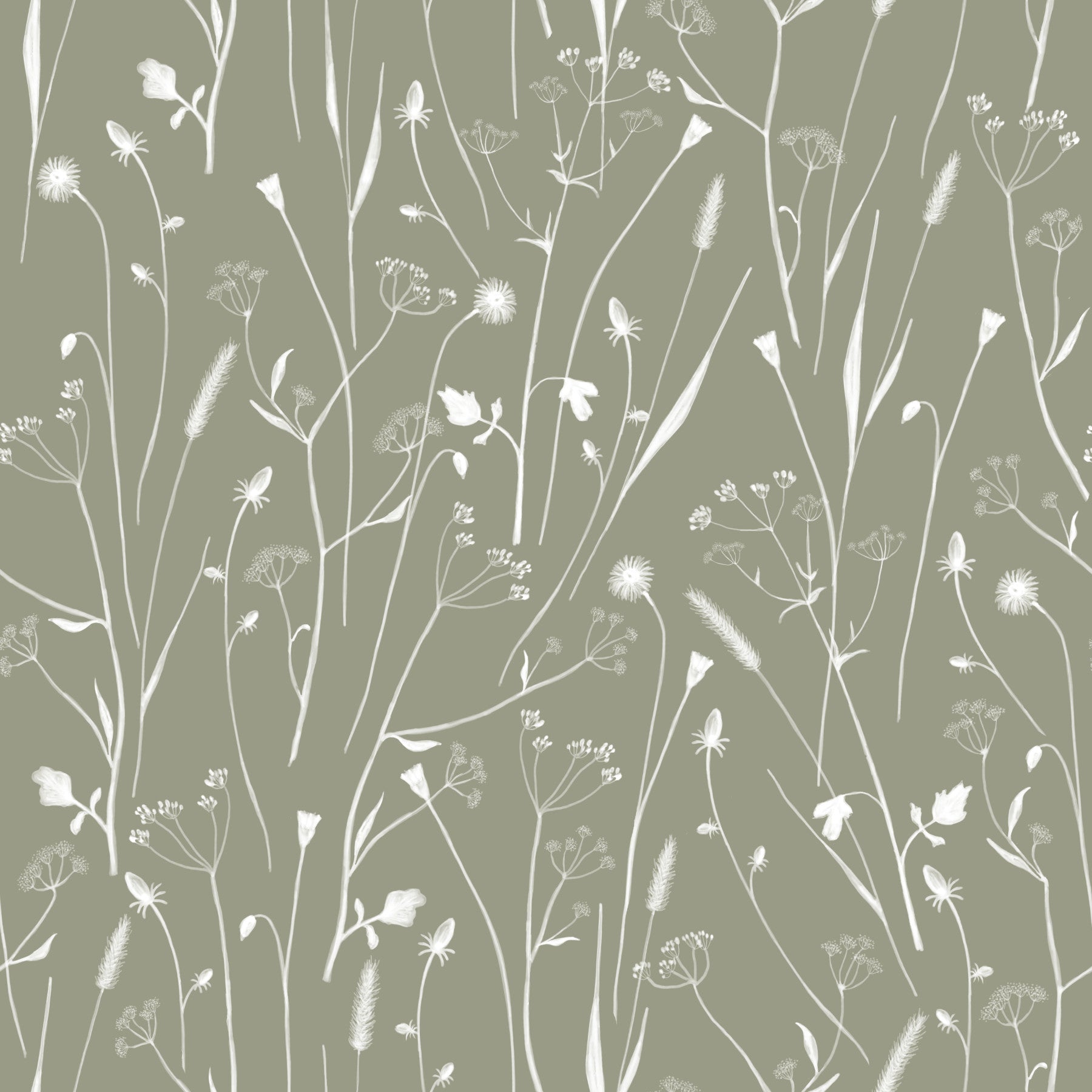 Homeland Floral Sage Wallpaper⁠