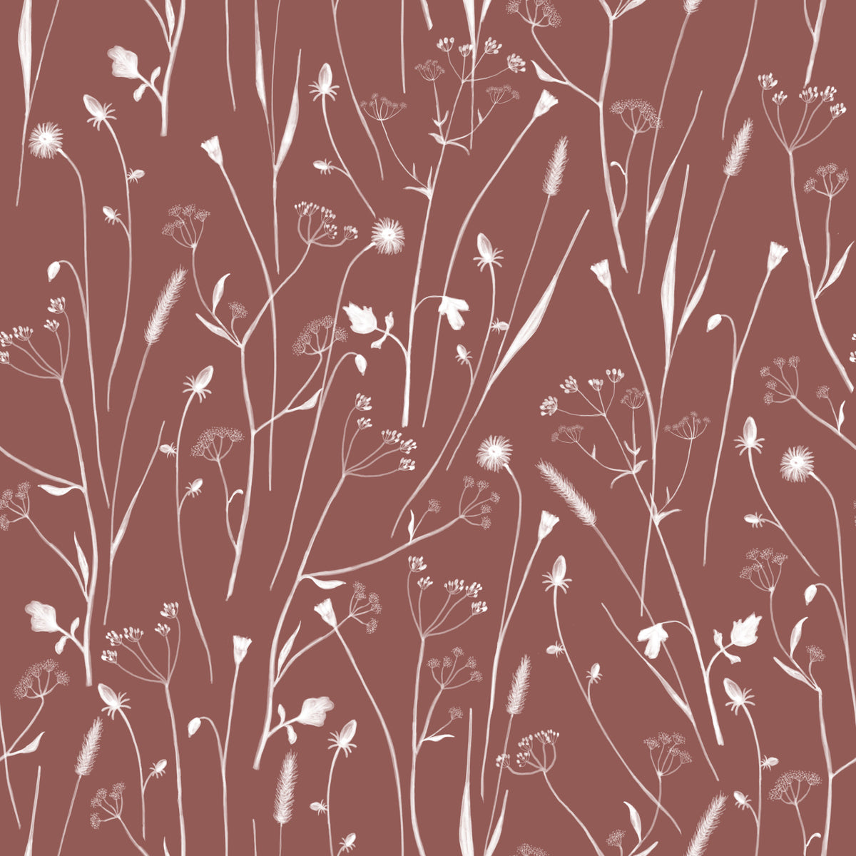 Homeland Floral Terracotta Wallpaper⁠ in your room — zoomed