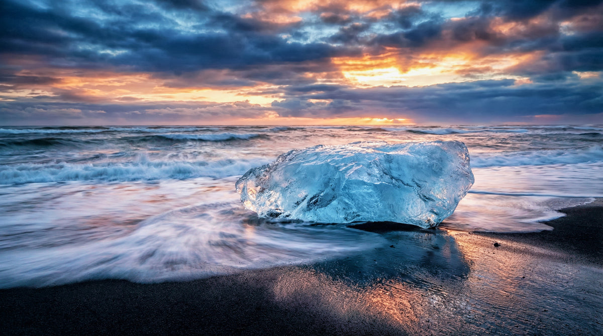 Diamond Beach Dawn Wall Mural in your room — zoomed