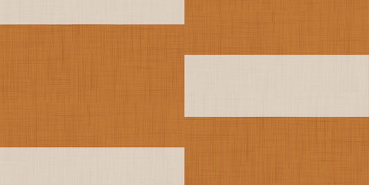Minimal Stripe Block Terracotta Cream  Wallpaper⁠