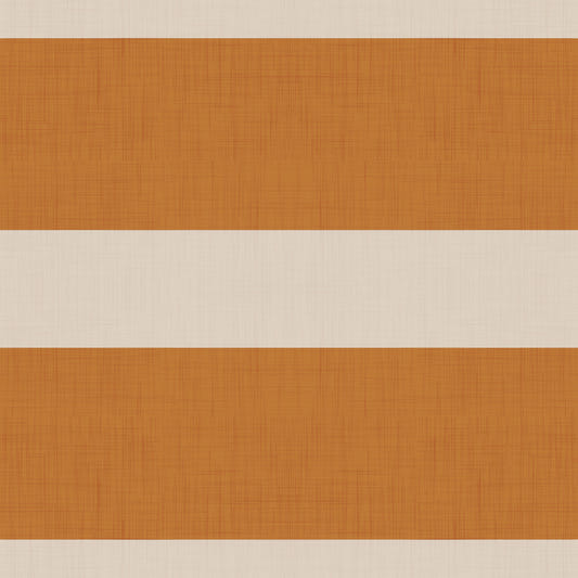 Modern Horizontal Stripe Terracotta Cream  Wallpaper⁠