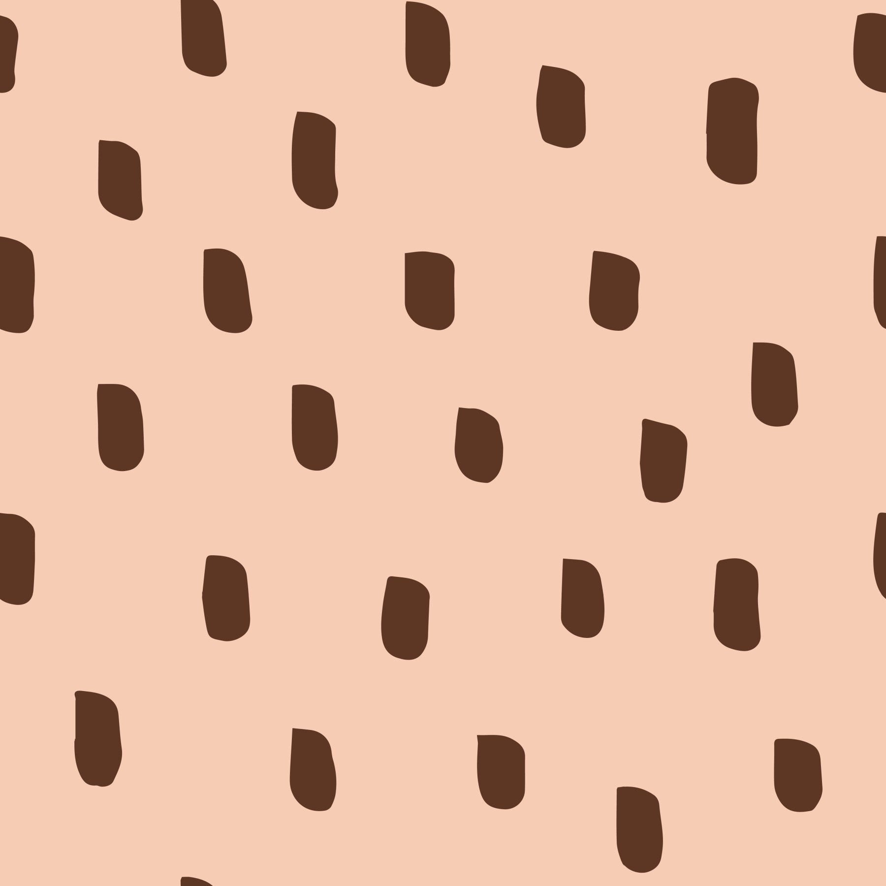 Mid Mod Wildflower Dots - Pink Brown  Wallpaper⁠