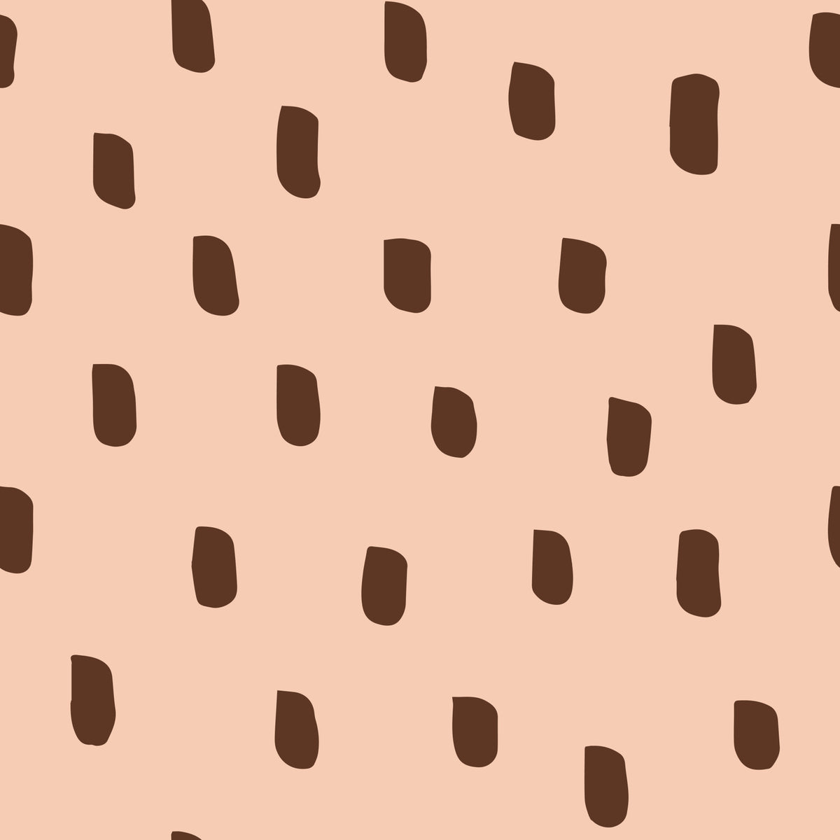 Mid Mod Wildflower Dots - Pink Brown  Wallpaper⁠ in your room — zoomed