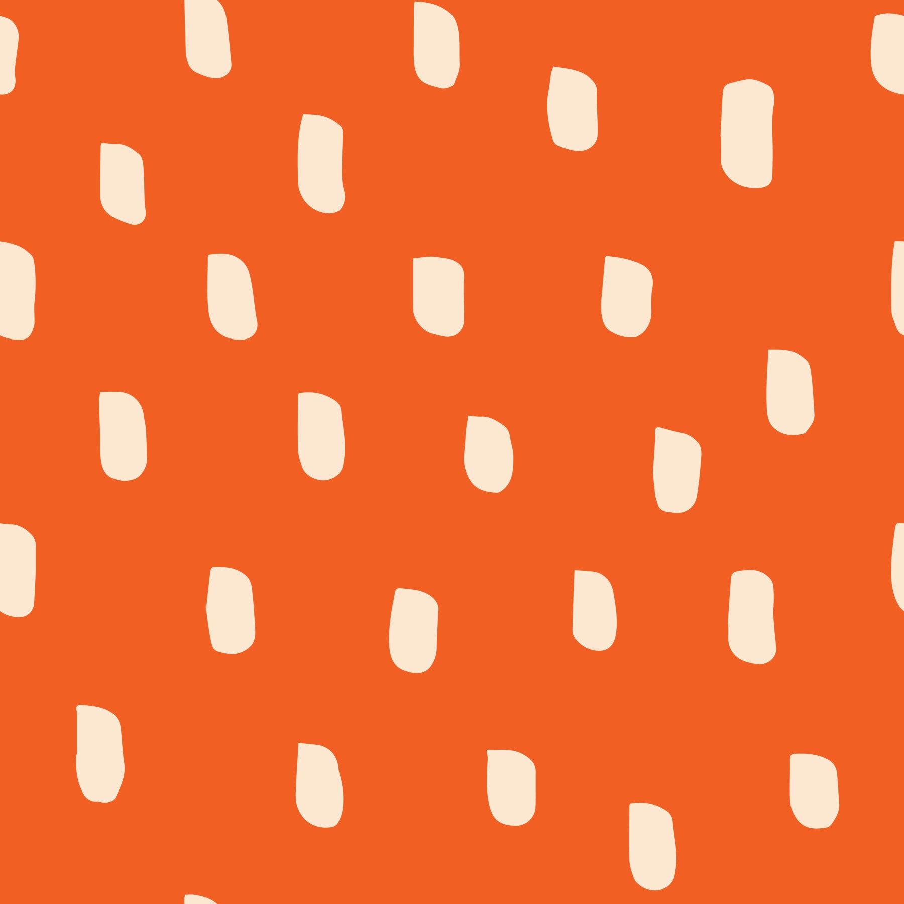 Mid Mod Wildflower Dots - Terracotta Beige Wallpaper⁠