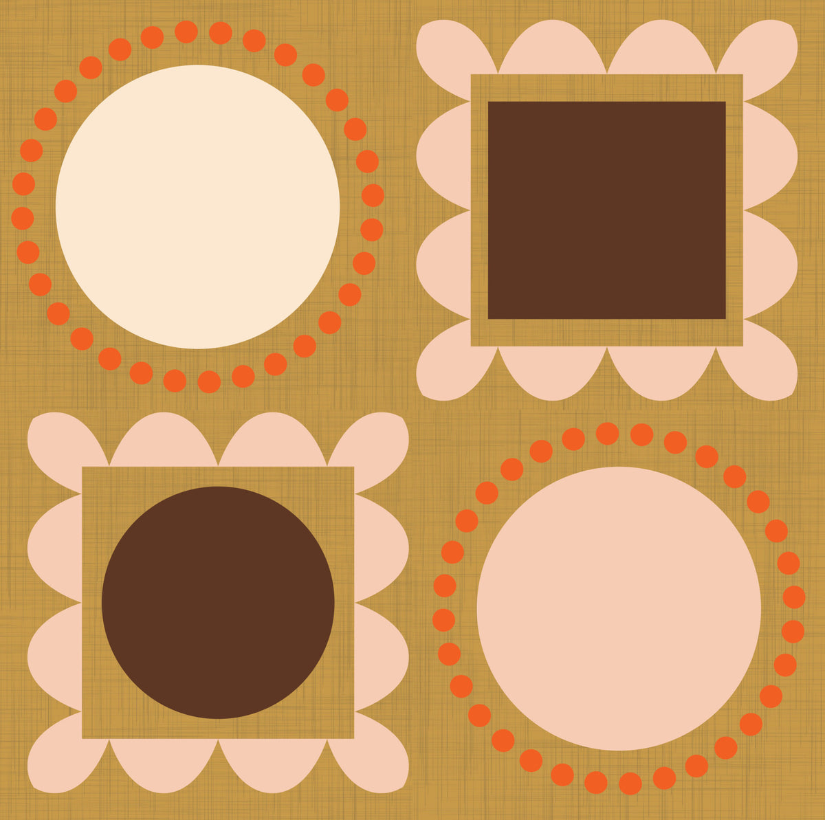 Mid Mod Pictures Frames - Ocher  Wallpaper⁠ in your room — zoomed