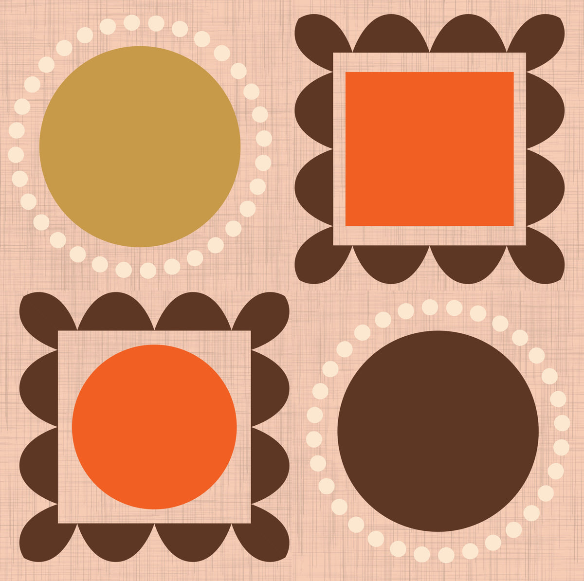 Mid Mod Pictures Frames - Pink Ocher Terracotta  Wallpaper⁠ in your room — zoomed