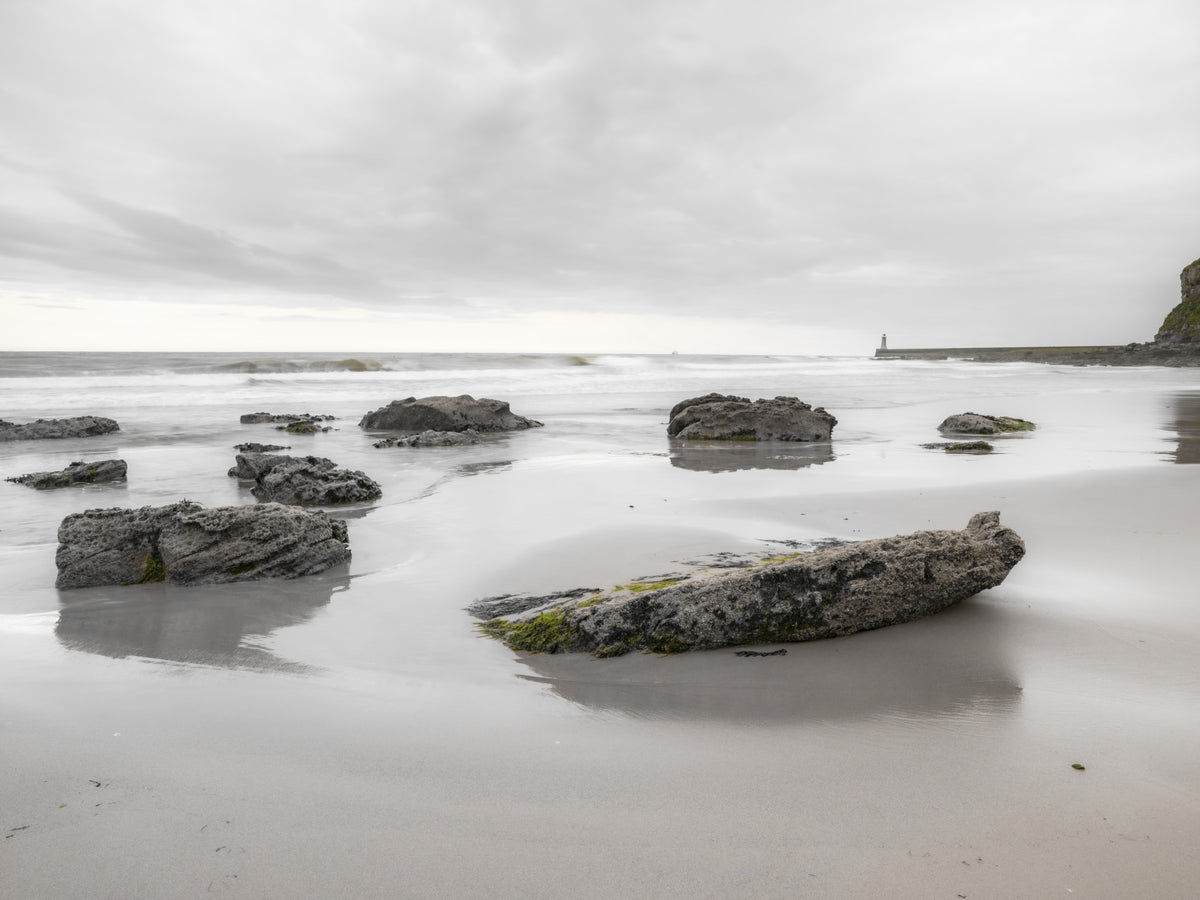 Shoreline Hues Wall Mural in your room — zoomed