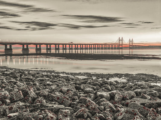 Bridge at Dusk Wall Mural