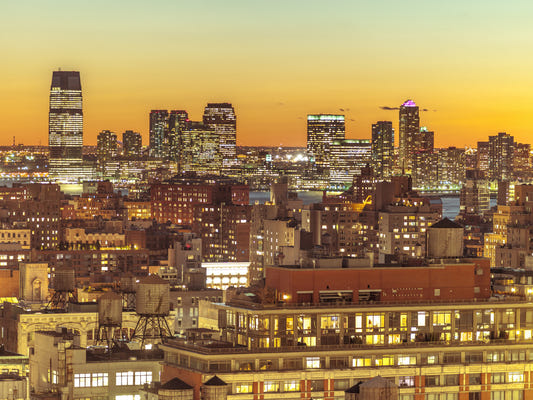 Sunset Metropolis Wall Mural