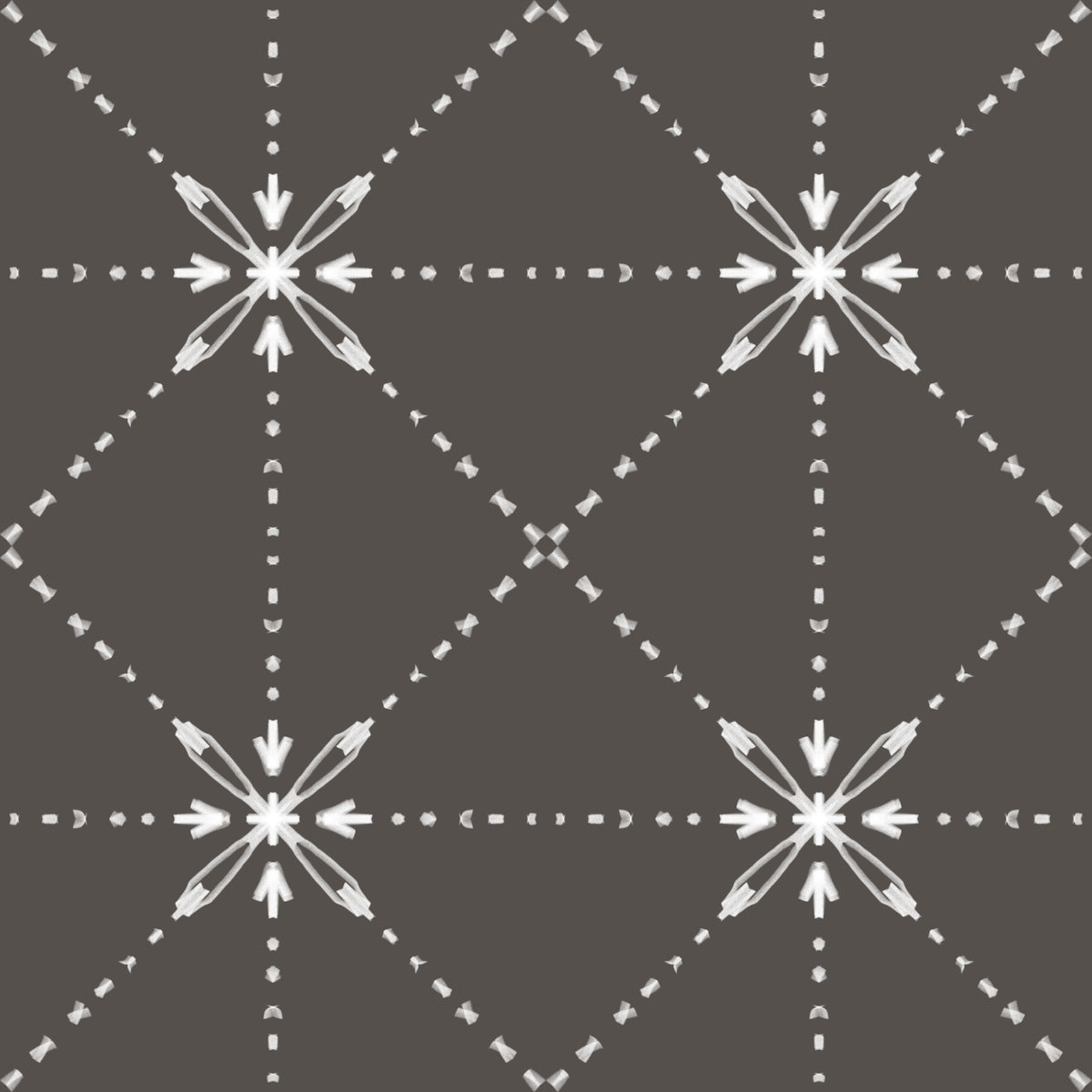 Sashiko Hana-Goshi - Latticed Flower Stitch On Silhouette Wallpaper⁠ in your room — zoomed