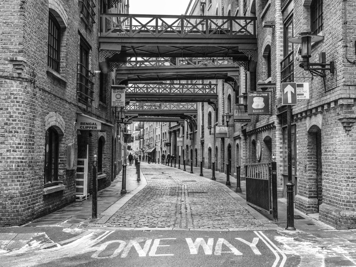 Cobbled Street Wall Mural in your room — zoomed