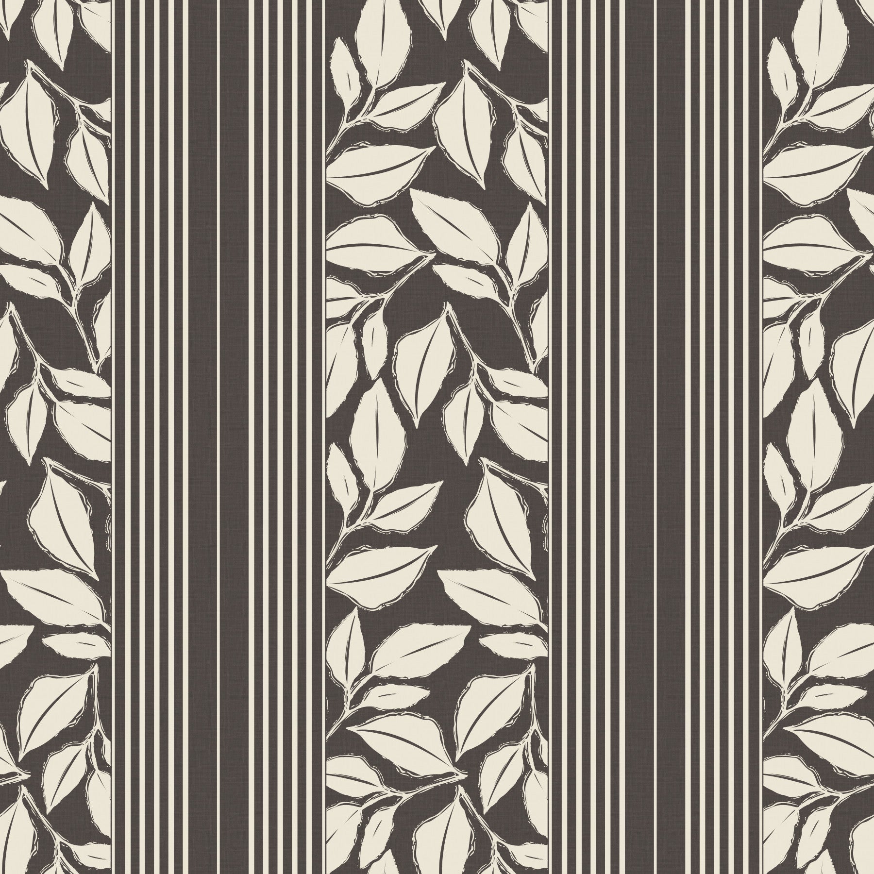 Vintage Trailing Foliage Brown Wallpaper⁠