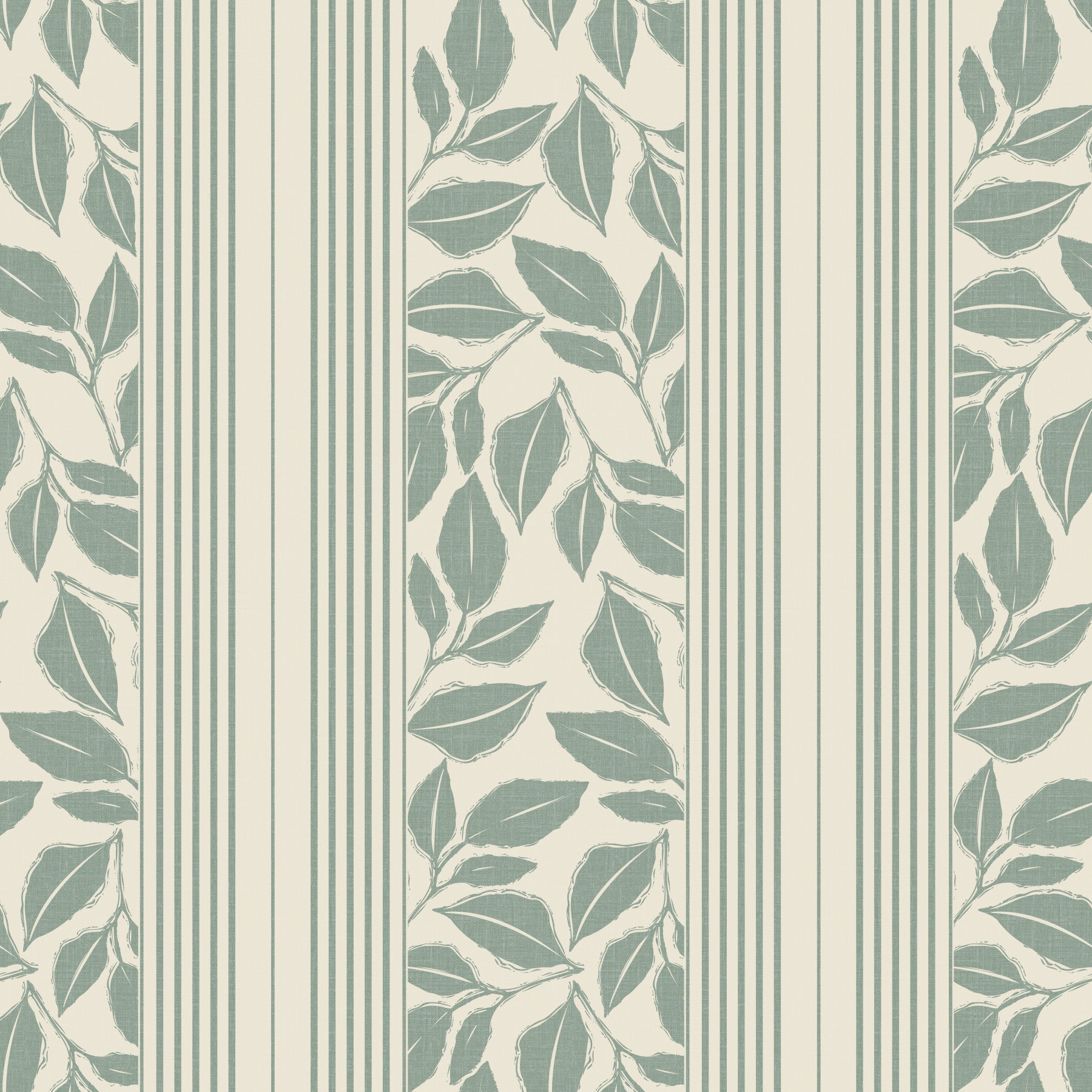 Vintage Trailing Foliage Sage Green Wallpaper⁠
