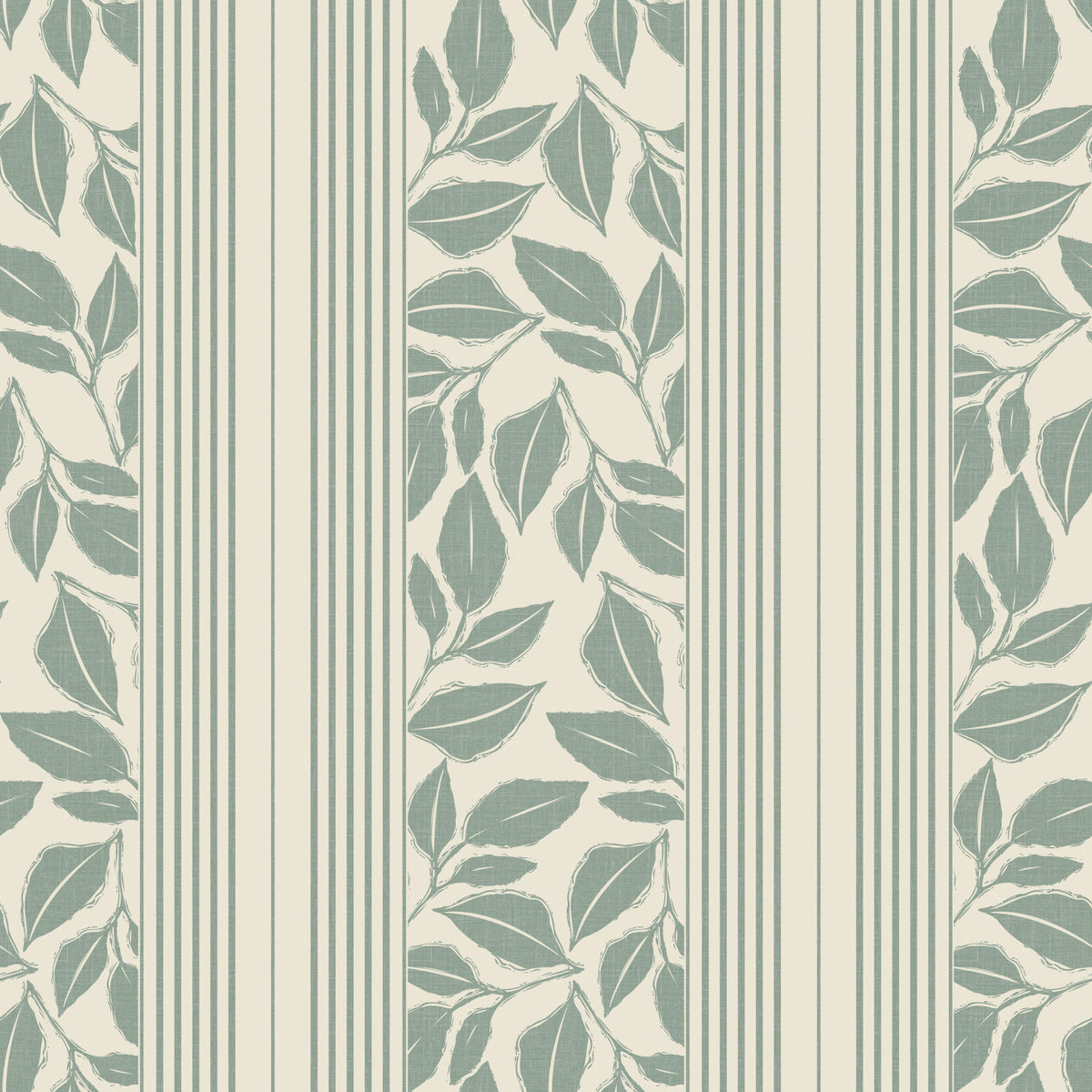 Vintage Trailing Foliage Sage Green Wallpaper⁠ in your room — zoomed