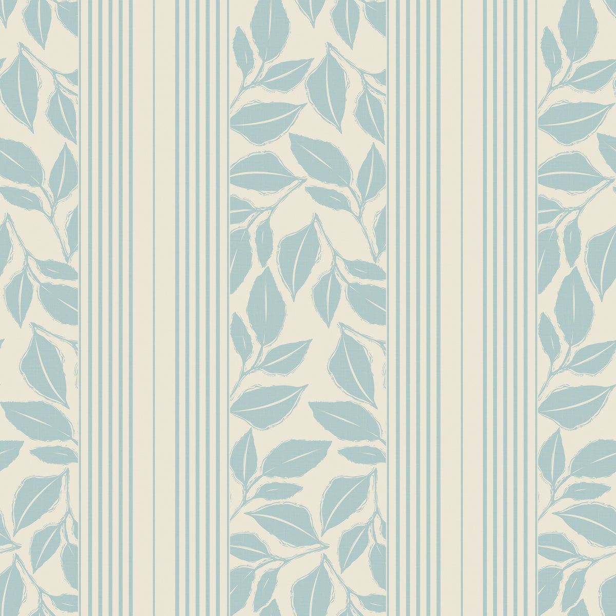 Vintage Trailing Foliage Powder Blue Wallpaper⁠