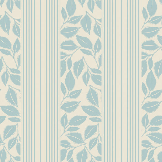 Vintage Trailing Foliage Powder Blue Wallpaper⁠