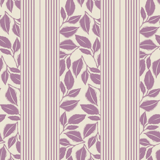 Vintage Trailing Foliage Lavender Wallpaper⁠
