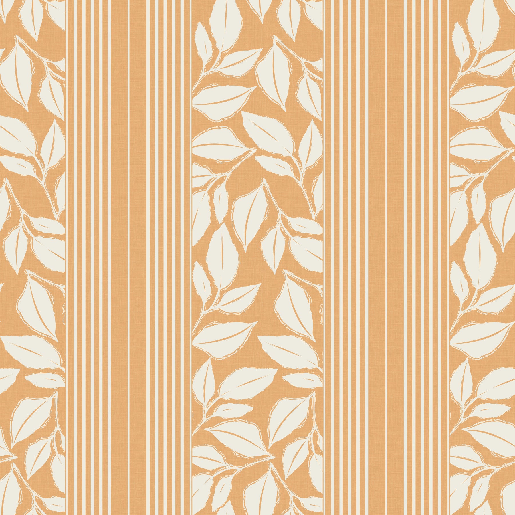 Vintage Trailing Foliage Golden Wallpaper⁠ in your room — zoomed