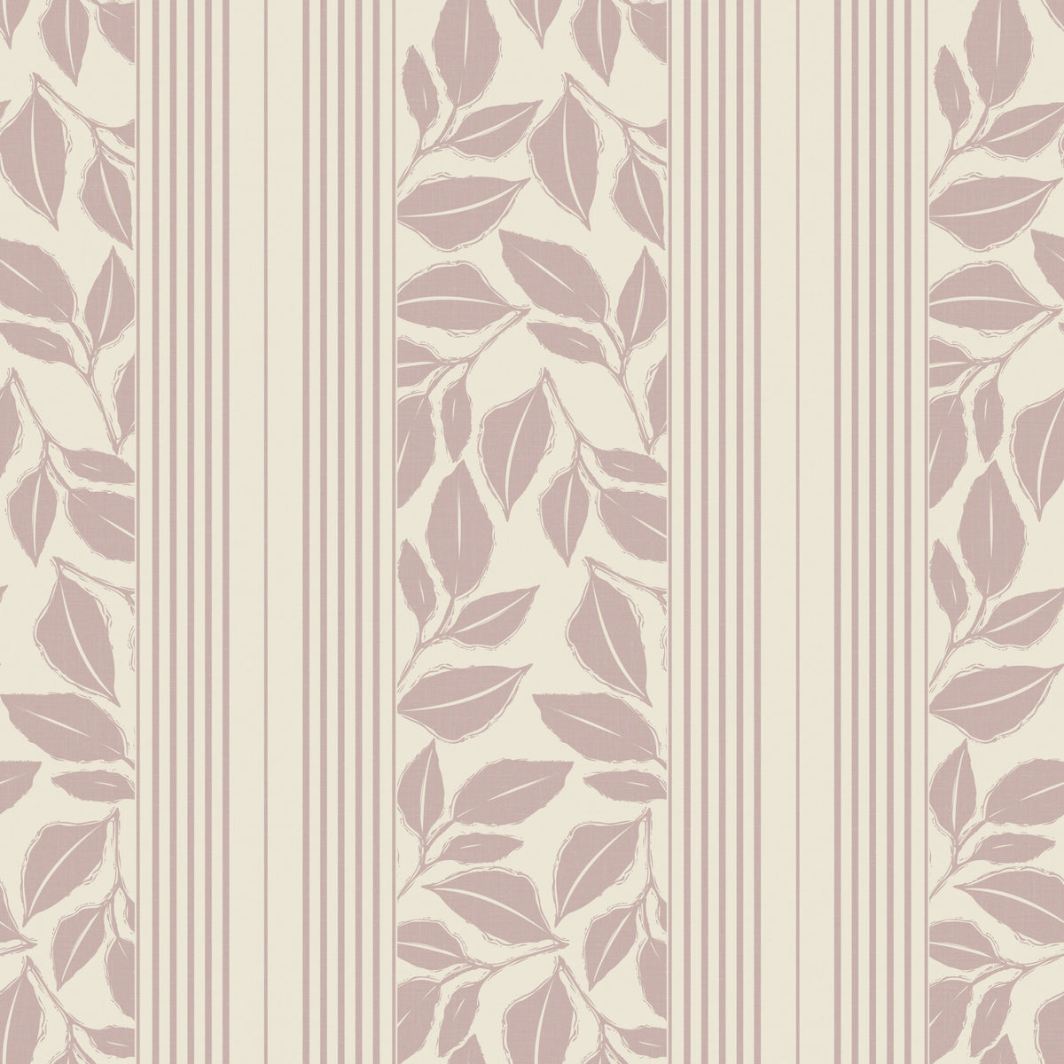 Vintage Trailing Foliage Mauve Wallpaper⁠ in your room — zoomed