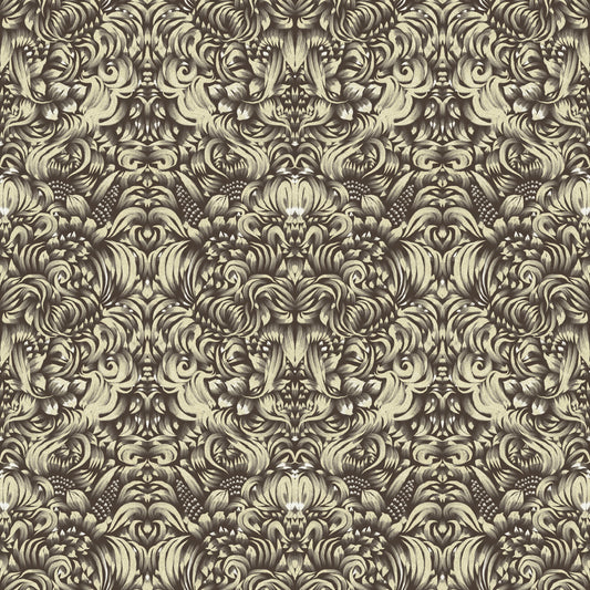 Floral Damask Cream Decorative Bloom Wallpaper⁠