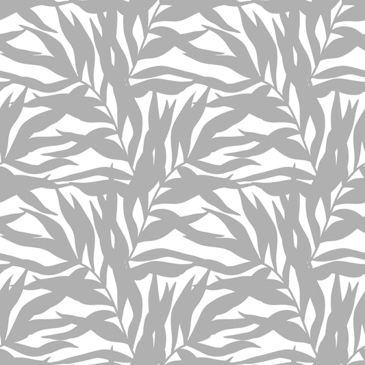 Grey leaves canopy on white botanical  Wallpaper⁠