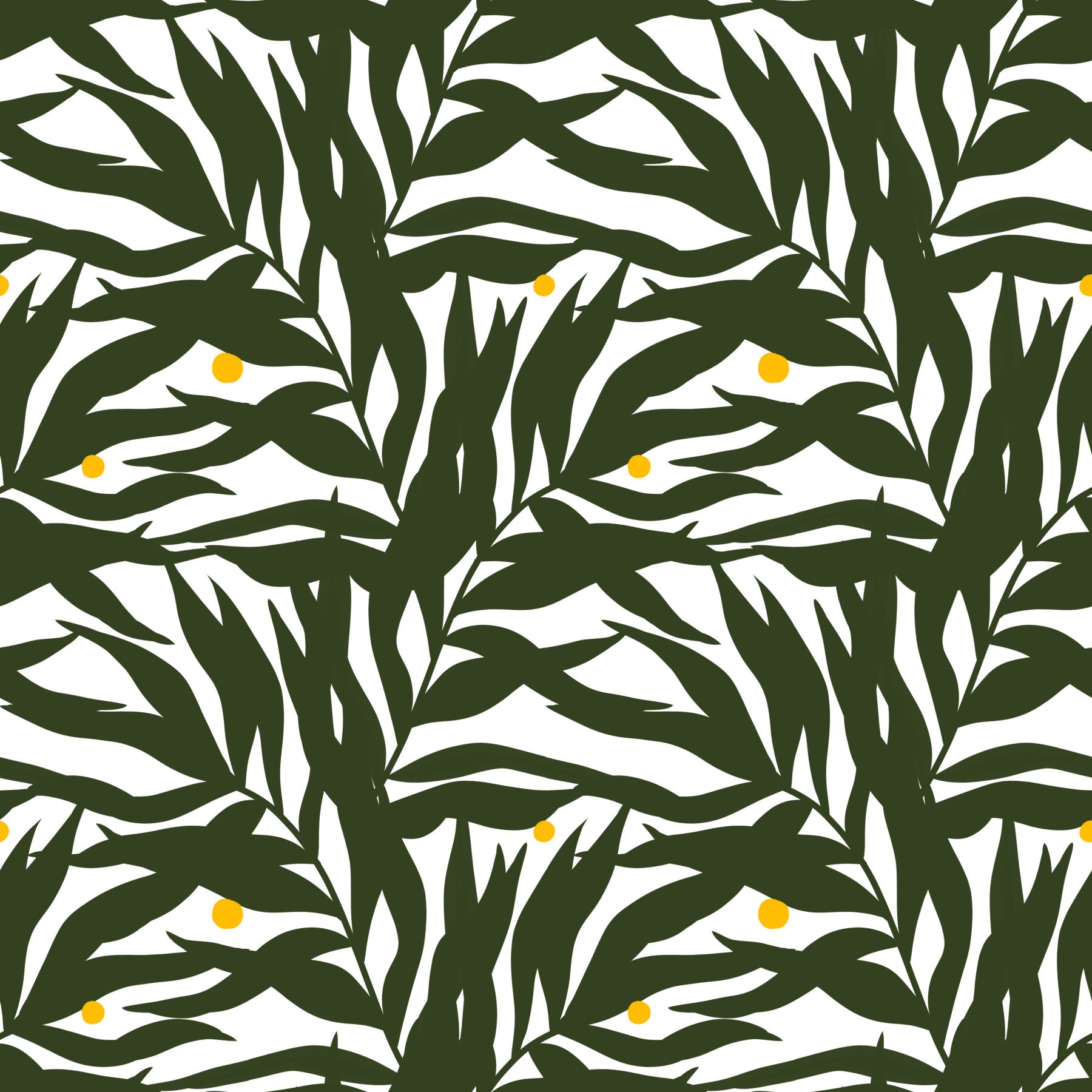 Palm Fronds & Fruit citrus grove Wallpaper⁠ in your room — zoomed
