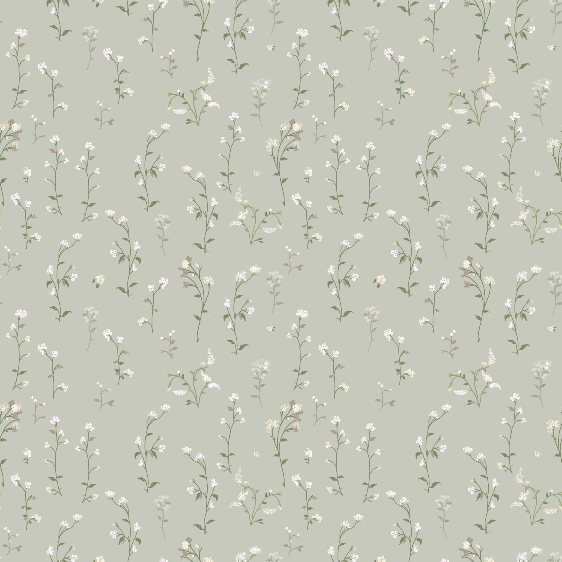 Wildflower Whisper pastel White mini flowers  Wallpaper⁠