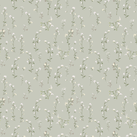 Wildflower Whisper pastel White mini flowers  Wallpaper⁠