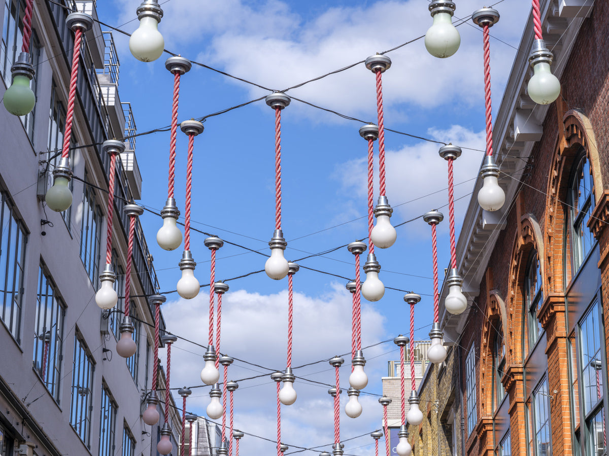 Urban Hanging Lights Wall Mural