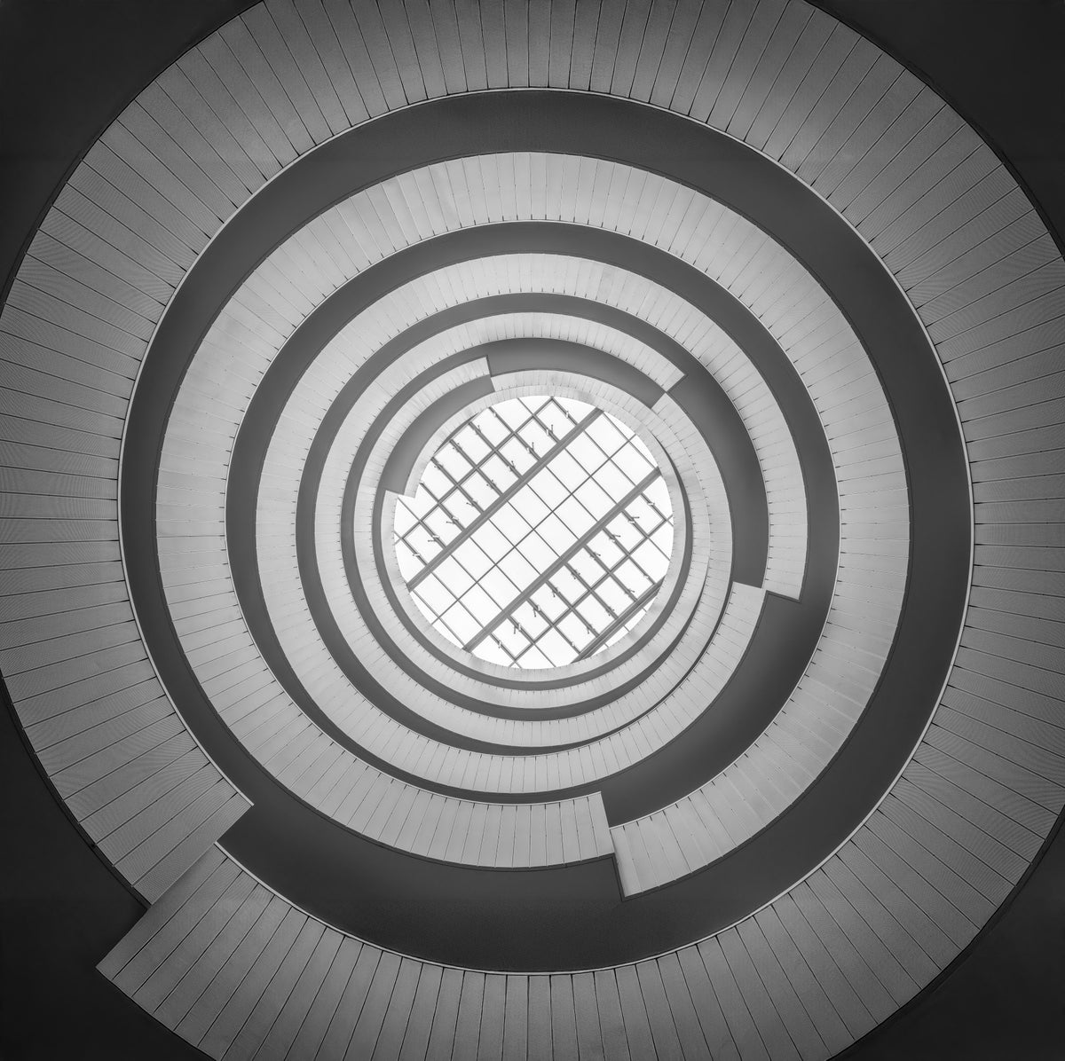 Spiral Ascent Wall Mural in your room — zoomed