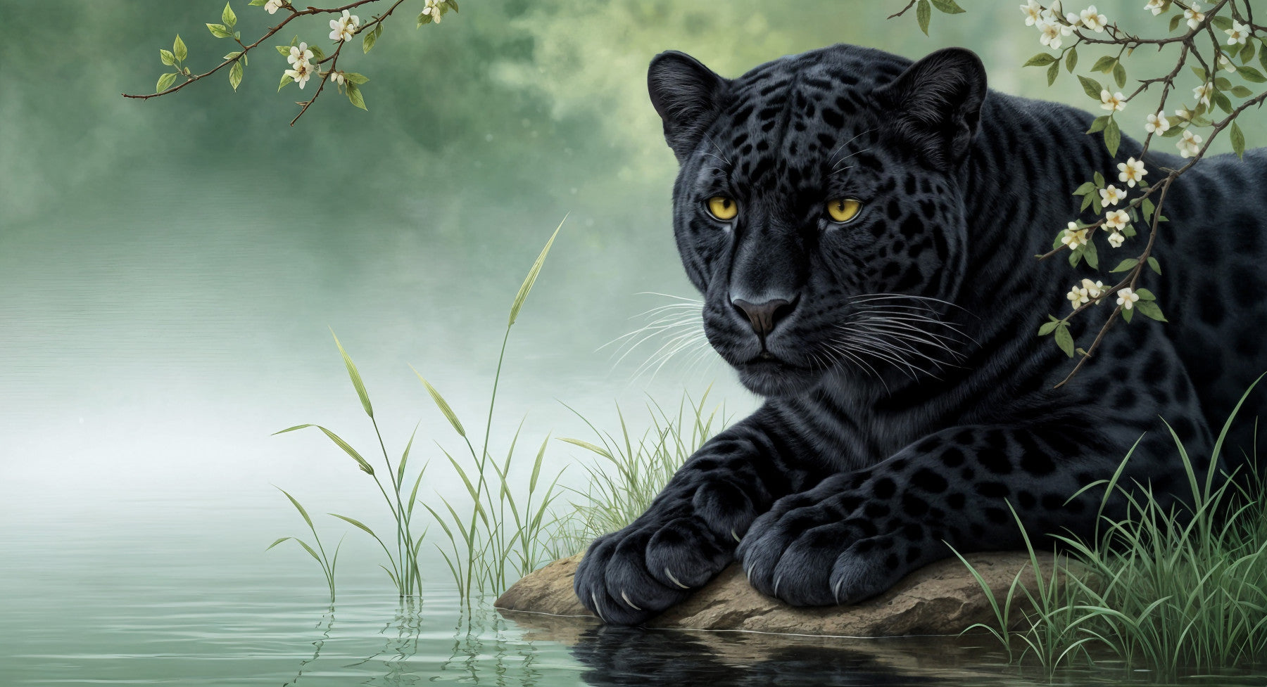 Black Panther Calm Wall Mural
