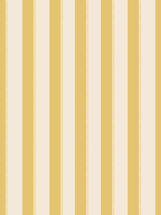 Lemon Gilded Stripes Wallpaper⁠