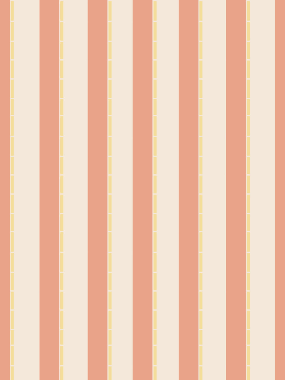 Peach & Cream Stripes Wallpaper⁠