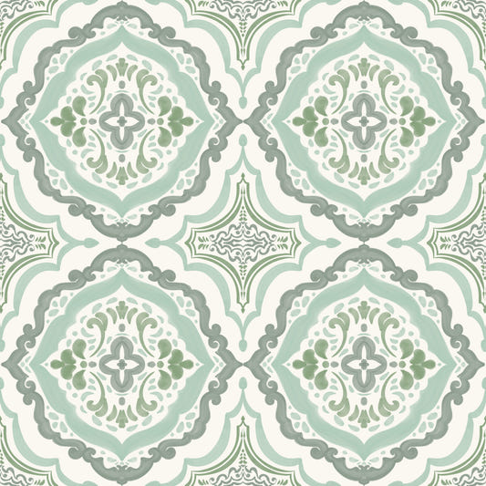 Sage Bloom Tile Wallpaper⁠