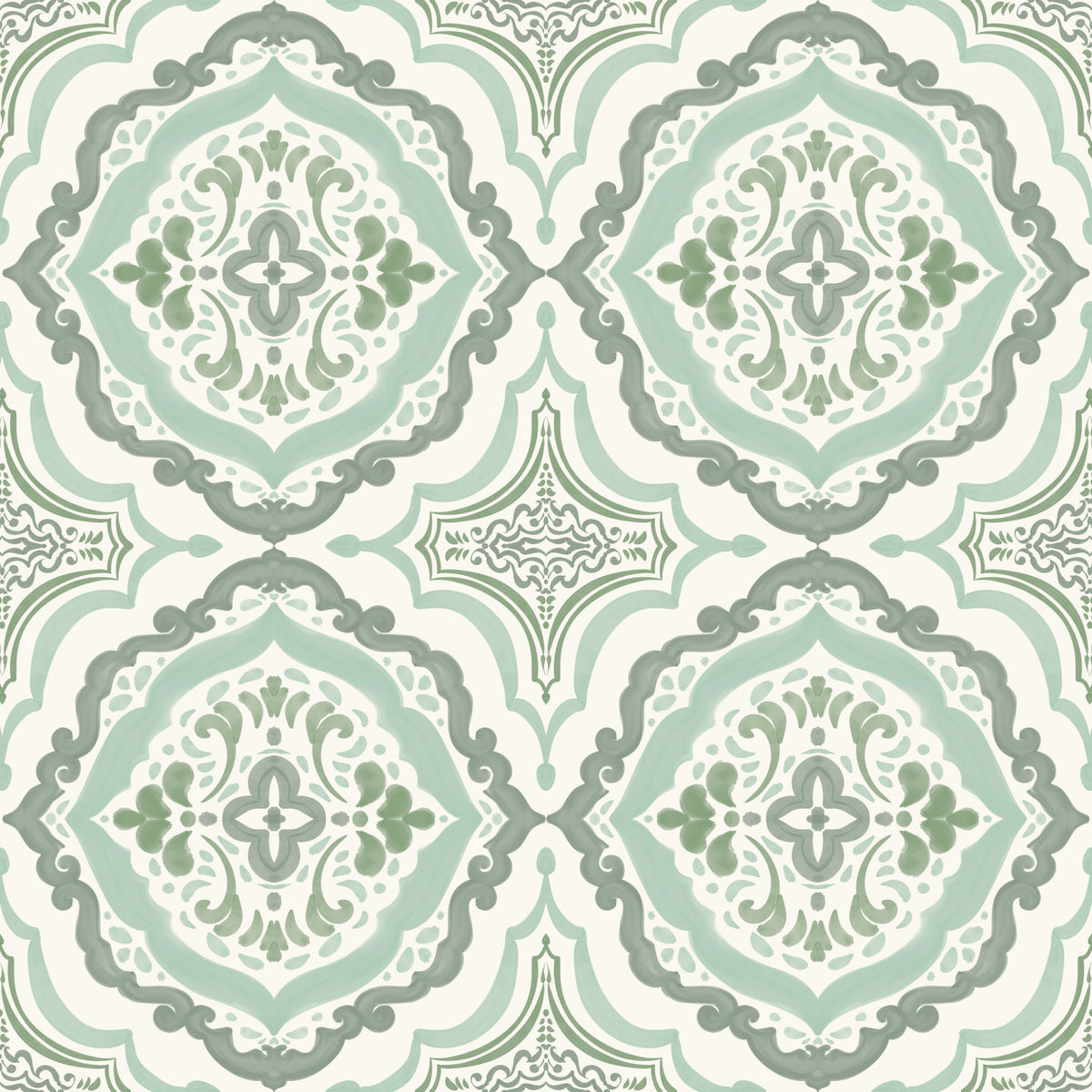Sage Bloom Tile Wallpaper⁠