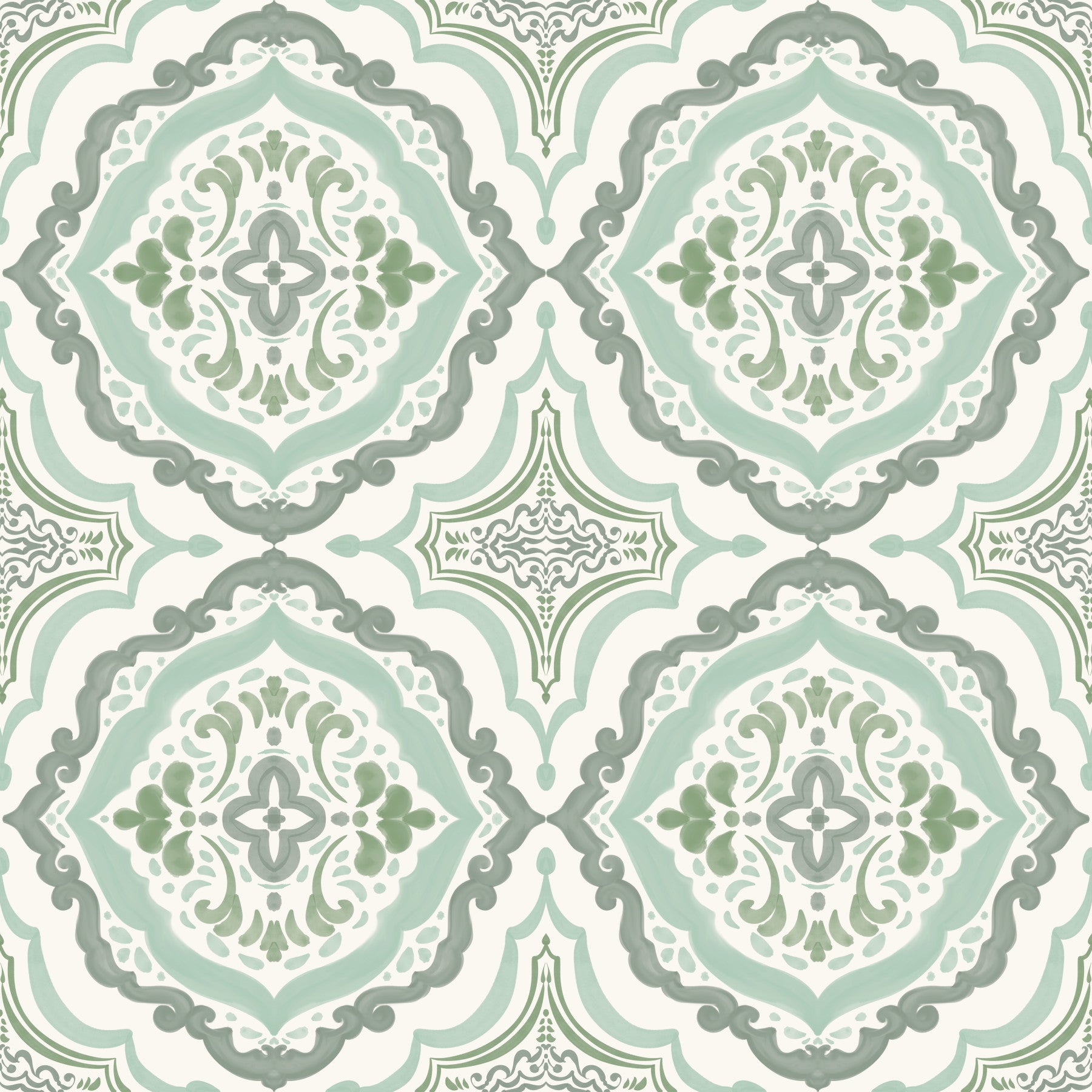 Sage Bloom Tile Wallpaper⁠